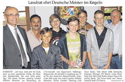 Landrat ehrt Deutsche Meister